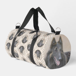 Belgisch Tervuren Shepherd Fawn Painting Dog Art Duffle Bag