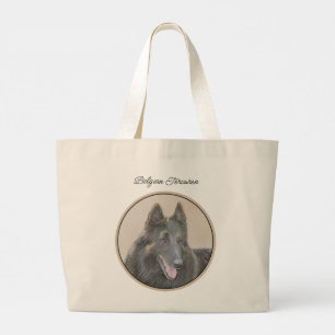 Belgisch Tervuren Shepherd Fawn Painting Dog Art Jumbo Stoffbeutel