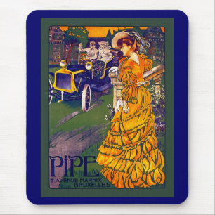 Belgische Art Nouveau Automobilwerbung Mousepad