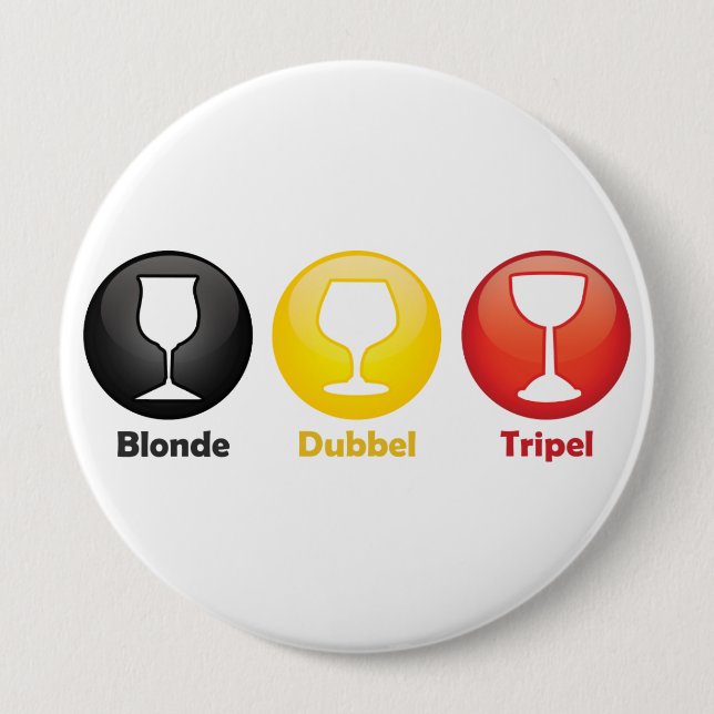 Belgische Bier-Ikonen Button (Vorderseite)