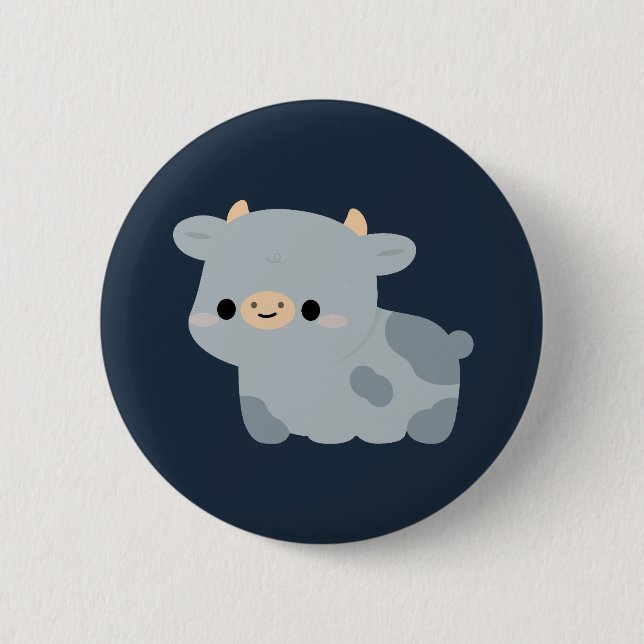 Belgische Blaue Kuh Button (Vorderseite)