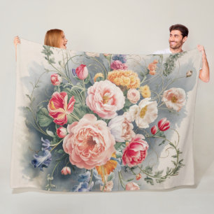 Belgische Blumengestalt Fleecedecke
