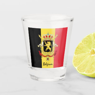 Belgische Flagge / Belgische Landpatriotin /sport Schnapsglas