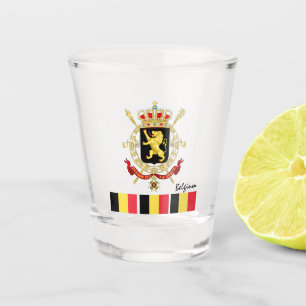 Belgische Flagge / Belgische Landpatriotin /sport Schnapsglas