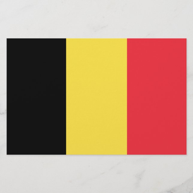 belgische Flagge Briefpapier (Vorderseite)