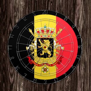 Belgische Flagge Dartboard & Belgien / Spielbrett Dartscheibe