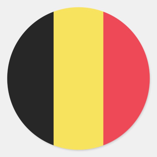 Belgische Flagge, Flagge Belgiens Runder Aufkleber (Vorderseite)