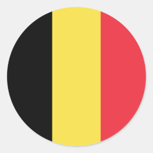 Belgische Flagge, Flagge Belgiens Runder Aufkleber