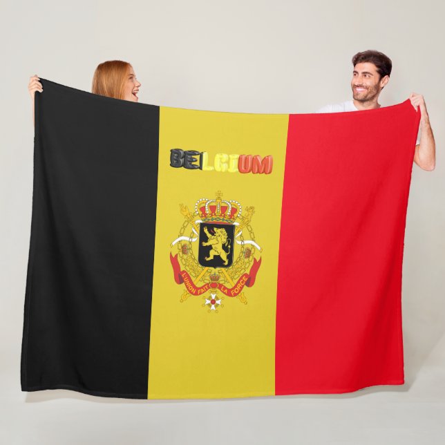 Belgische Flagge Fleecedecke (Beispiel)