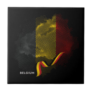 Belgische Flagge Fliese