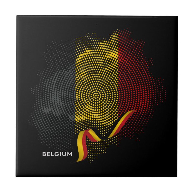 Belgische Flagge Fliese (Vorderseite)