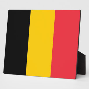 Belgische Flagge Fotoplatte
