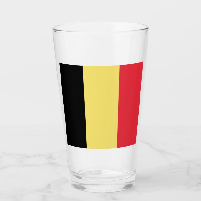 belgische Flagge Glas (Vorderseite)