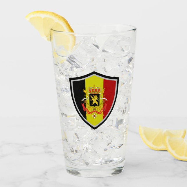 Belgische Flagge Glas (Vorderseite Ice)
