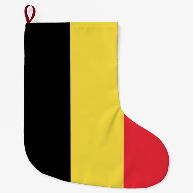 belgische Flagge Großer Weihnachtsstrumpf (Vorderseite)