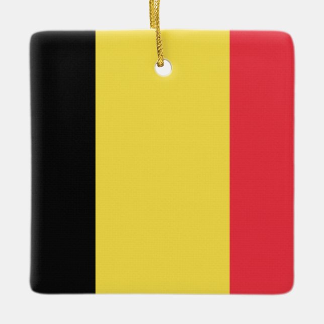 belgische Flagge Keramikornament (Vorderseite)