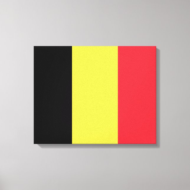 belgische Flagge Leinwanddruck (Vorderseite)