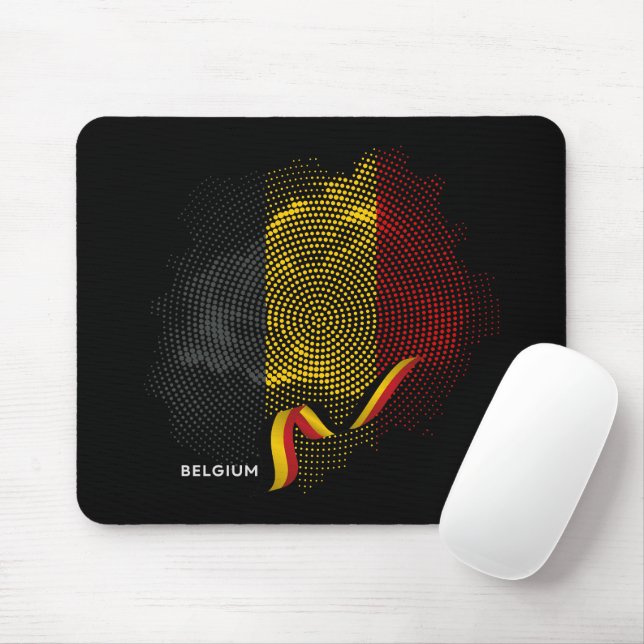 Belgische Flagge Mousepad (Mit Mouse)