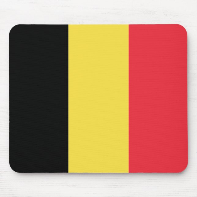 belgische Flagge Mousepad (Vorne)