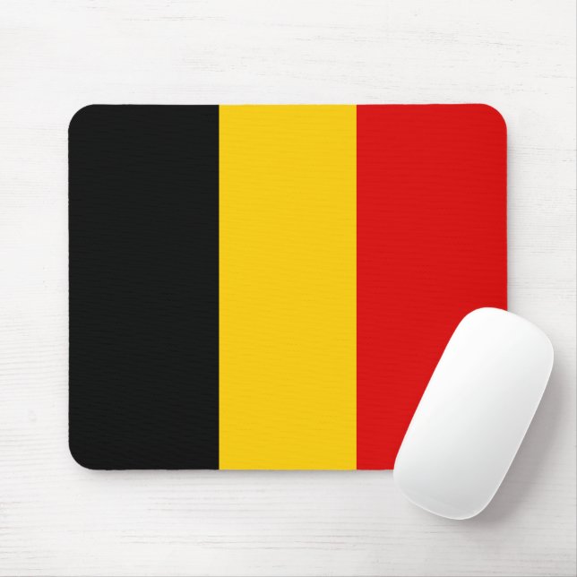 Belgische Flagge Mousepad (Mit Mouse)