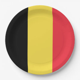 belgische Flagge Pappteller