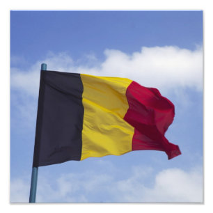 Belgische Flagge RF) Fotodruck