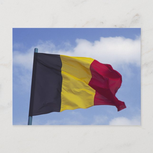 belgische Flagge (RF) Postkarte (Vorderseite)