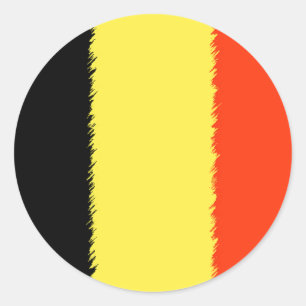 Belgische Flagge Runder Aufkleber