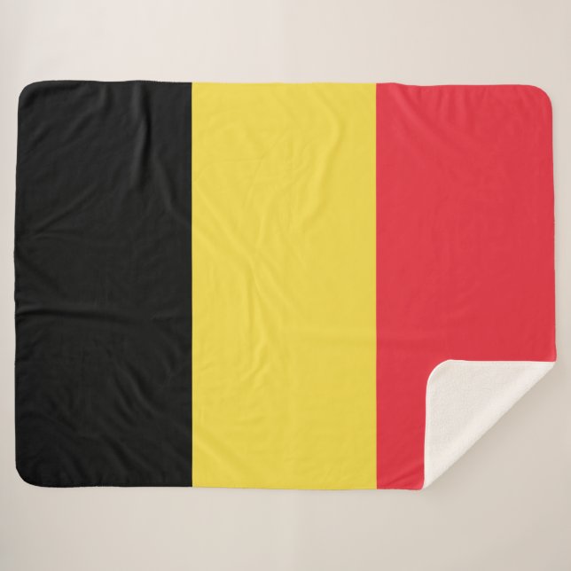belgische Flagge Sherpadecke (Vorderseite (Horizontal))