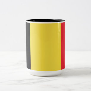 belgische Flagge Zweifarbige Tasse