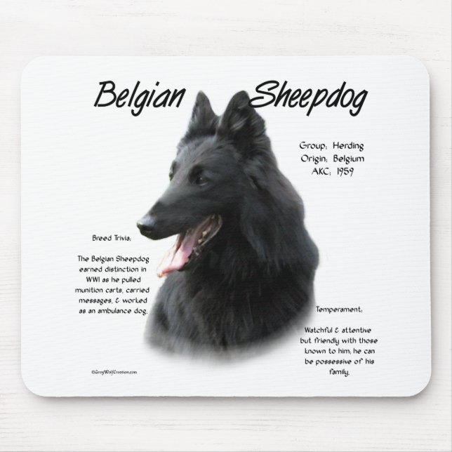 Belgische Geschichte der Schafhunde Mousepad (Vorne)