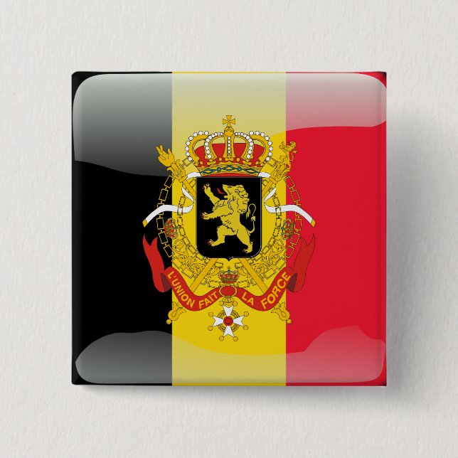 Belgische glatte Flagge Button (Vorderseite)