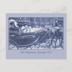 Belgische Königsfamilie in Antwerpen, 1910 Postkarte