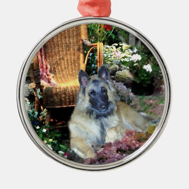 Belgische Kunstgeschenke Tervuren Silbernes Ornament (Vorne)