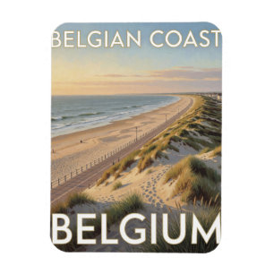 Belgische Küste Nordsee Strand Landschaft Magnet