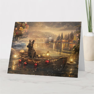 Belgische Malinoi Weihnachtsfeiertage Karte