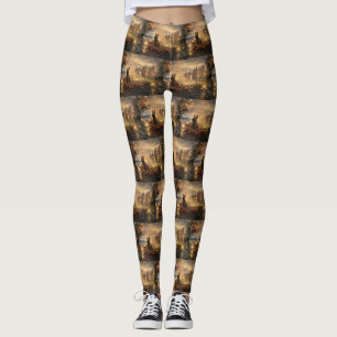 Belgische Malinoi Weihnachtsfeiertage Leggings