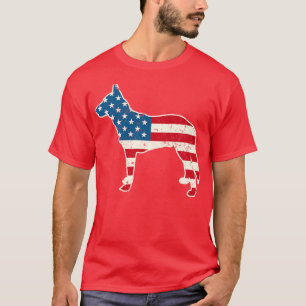 Belgische Malinois American Flag 4. Juli für Männe T-Shirt