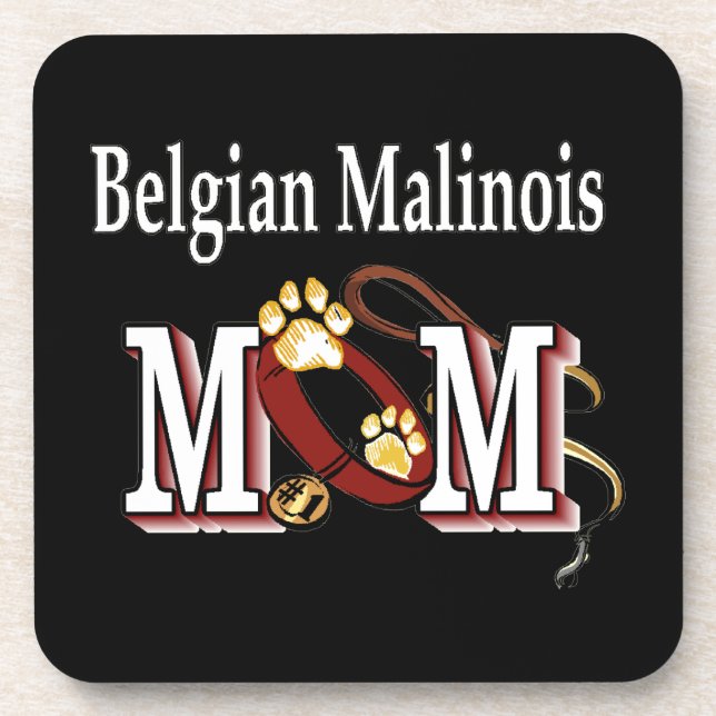 Belgische Malinois-Hunde-MAMA Getränkeuntersetzer (Vorderseite)