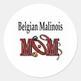 Belgische Malinois-Hunde-MAMA Runder Aufkleber