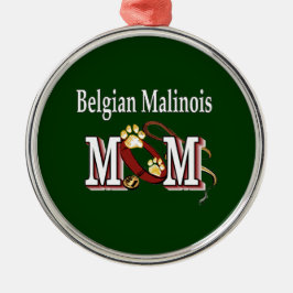 Belgische Malinois-Hunde-MAMA Silbernes Ornament