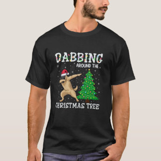 Belgische Malinois Hunde Weihnachtsmannmütze Dabbi T-Shirt