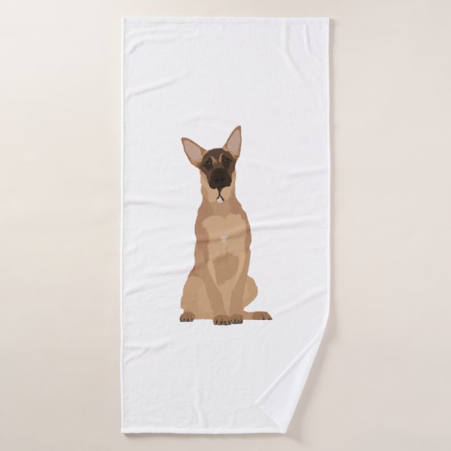 Belgische Malinois Illustration! Badehandtuch (Badehandtuch)