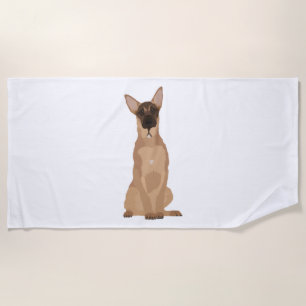 Belgische Malinois Illustration! Strandtuch