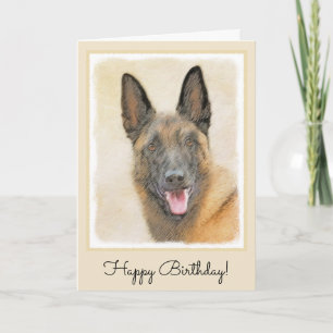 Belgische Malinois-Malerei - Niedliche Original Hu Karte