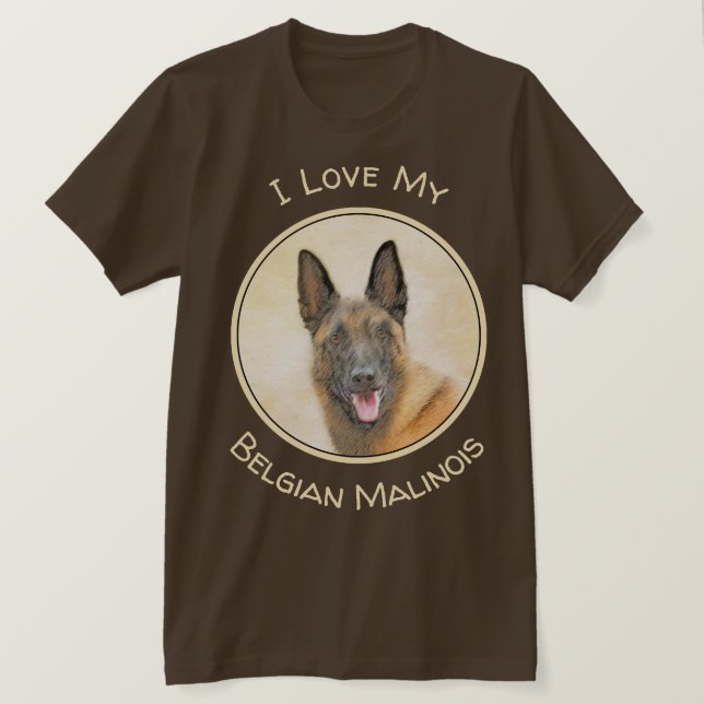 Belgische Malinois-Malerei - Niedliche Original Hu T-Shirt (Design vorne)