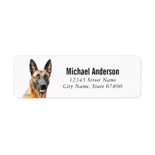 Belgische Malinois-Rücksendeadressen-Aufkleber
