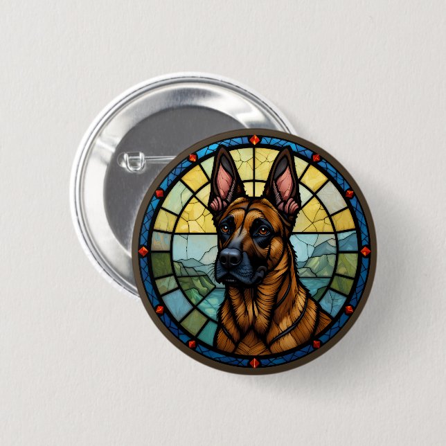 Belgische Malinois-Verkleidung Button (Vorne & Hinten)