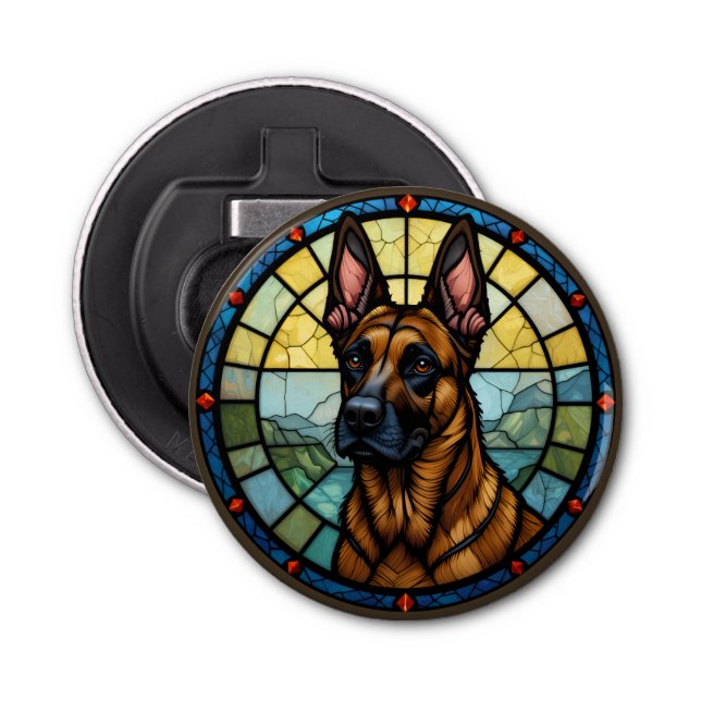 Belgische Malinois-Verkleidung Flaschenöffner (Vorderseite)