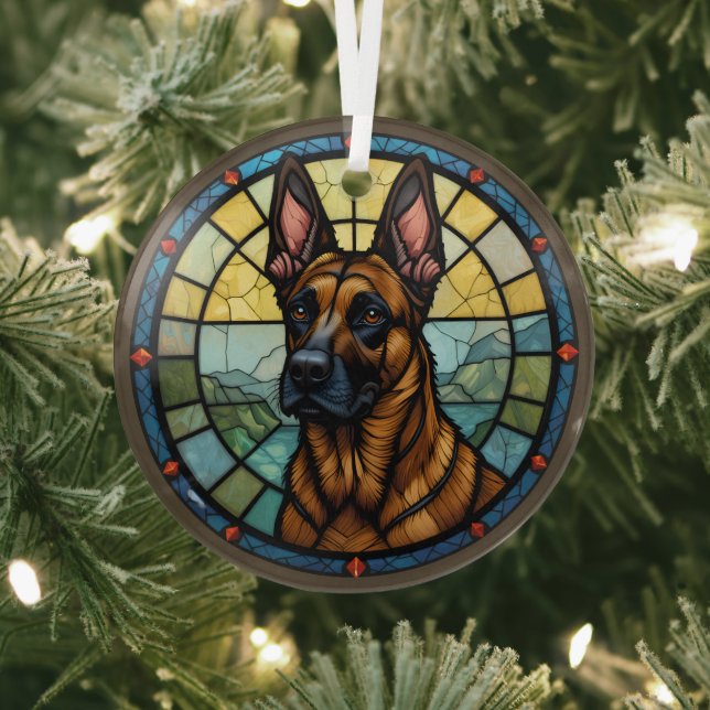 Belgische Malinois-Verkleidung Ornament Aus Glas (InSitu)
